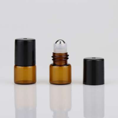 1ml amber perfume glass roll on  bottle empty perfume brown  bottles essential oil bottles