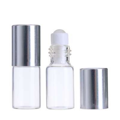 Eye drop essential oil sample glass roll on roller bottles 3ml clear with glass roller