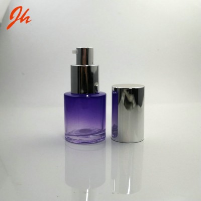 Skincare Empty Pump Glass Bottle body lotion pump bottle , bottle packaging cosmetic