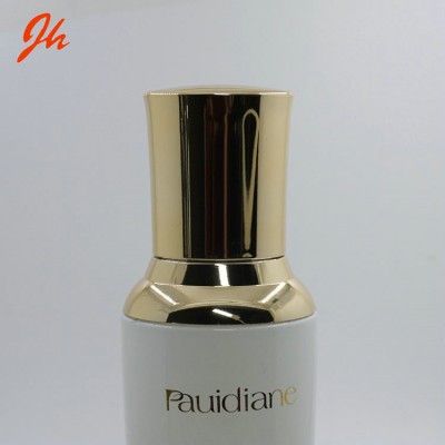 100ml  white coated  Cosmetic Glass Lotion Essential oil Pump Spray Bottle With Rose Gold Lids