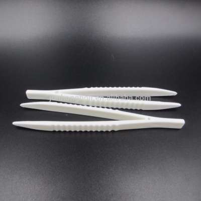 115mm Medical white plastic disposable tweezers wholesale