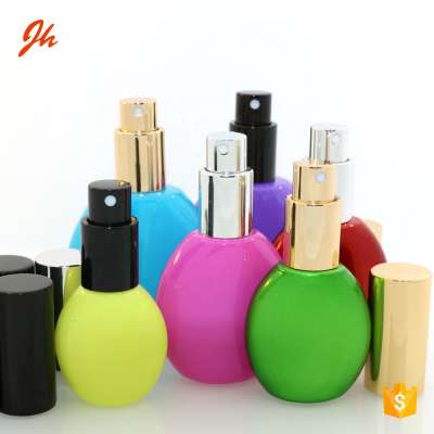 Screw neck empty perfume bottle spray 50ml glass bottle  spray  with aluminium pump bottle