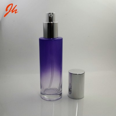 Newest design cosmetic glass bottles glass skin care cream pump bottle , lotion pump bottle