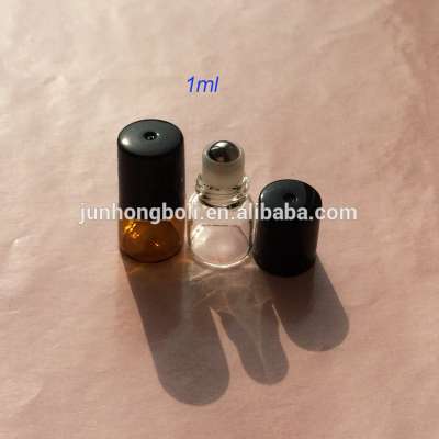 wholesale mini glass vial 1ml 2ml 3ml 5ml amber/ clear  roll on glass perfume bottle for eye serum