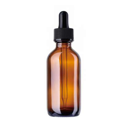 High quality wholesale amber 1oz 2oz 4oz boston round glass olive oil bottle for cosmetic